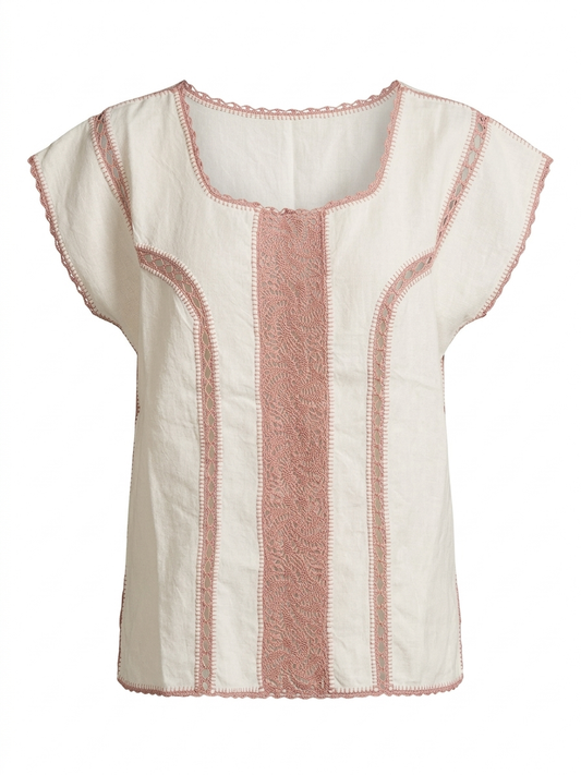 Blusa corta SJR con crochet