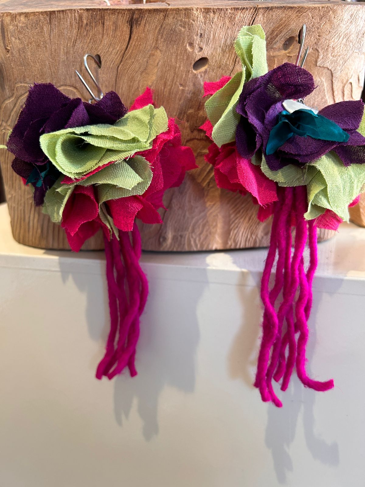 Aretes Tobala Tencel y lana