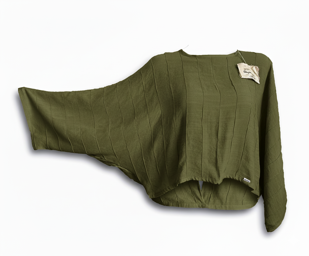 Blusa Emma unitalla y Falda larga 5 olanes Mediana Verde Olivo
