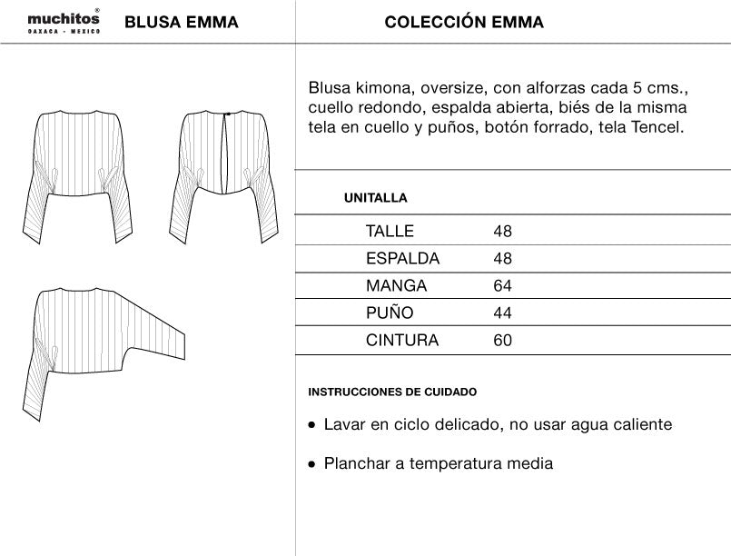 Blusa Emma con alforzas