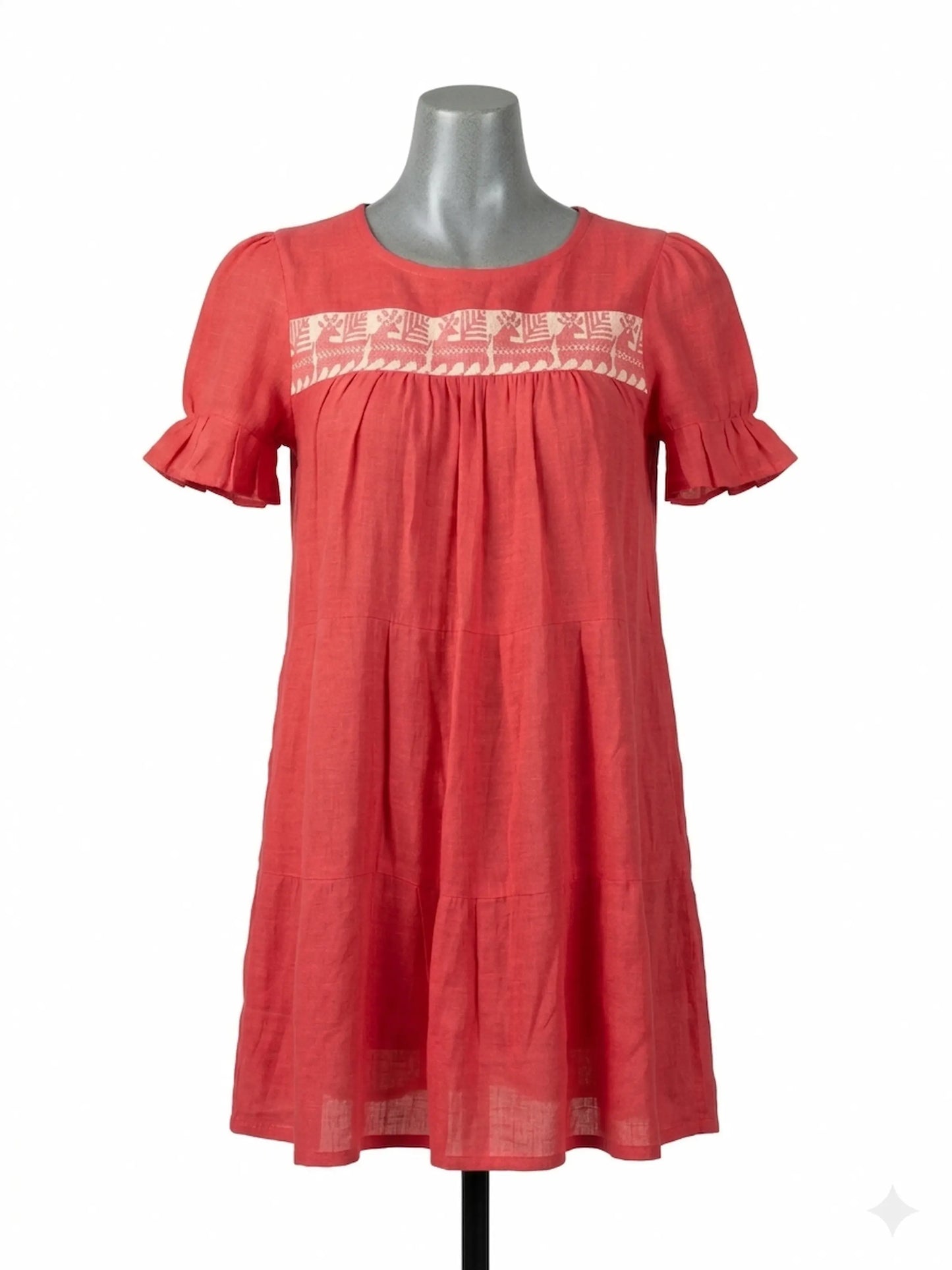 Vestido corto Coral con bordado de Coatlán