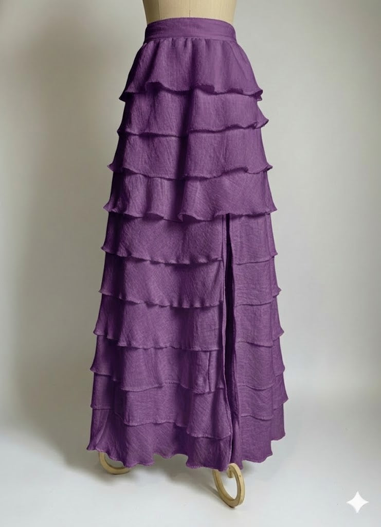 Falda elegante de diseño Oaxaqueño 10 olanes