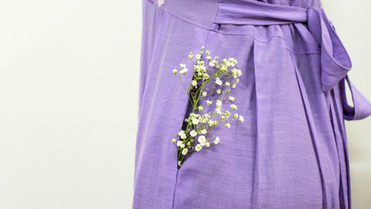 Vestido de Gala oaxaqueño color lavanda | pieza única