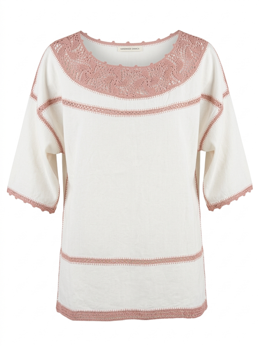 Blusa corta SJR con crochet