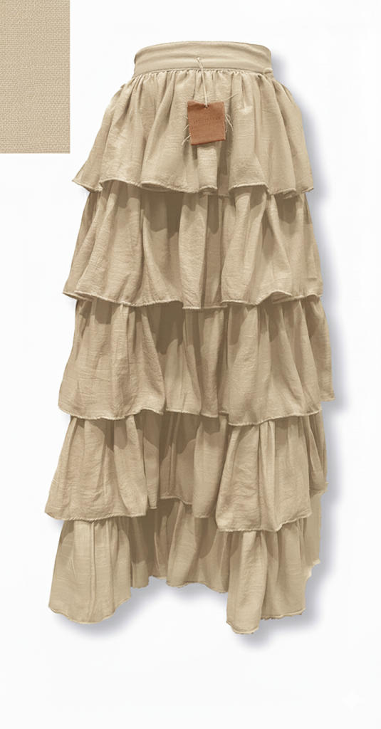 Falda Larga 5 Olanes de Lujo para Eventos