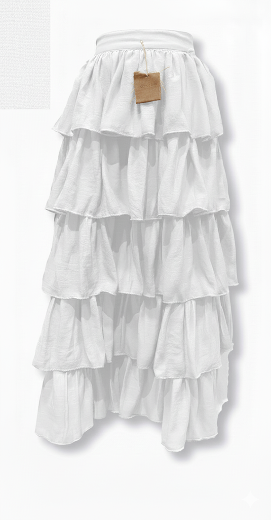 falda larga con vuelos para dias especiales
