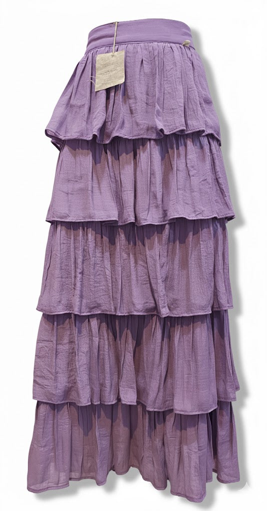 Falda Larga 5 Olanes de Lujo para Eventos