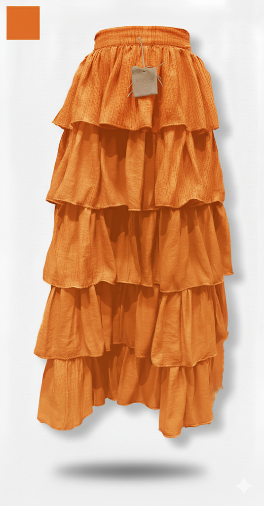 falda larga colorida para ser el centro de las miradas