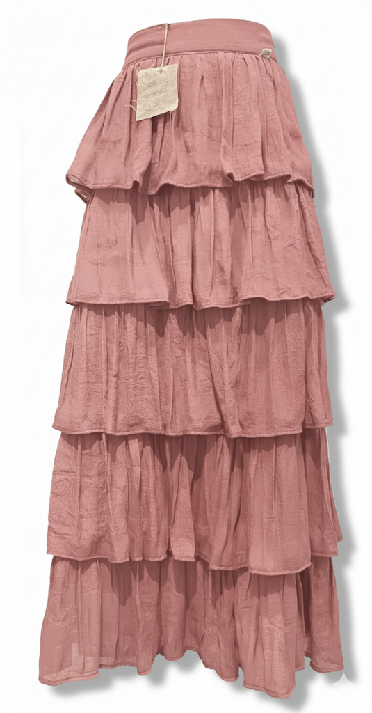 Falda Larga 5 Olanes de Lujo para Eventos