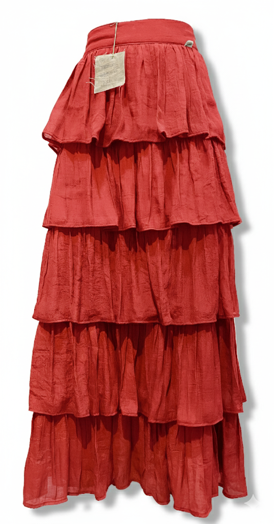 Falda Larga 5 Olanes de Lujo para Eventos