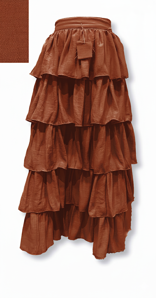 Falda Larga 5 Olanes de Lujo para Eventos