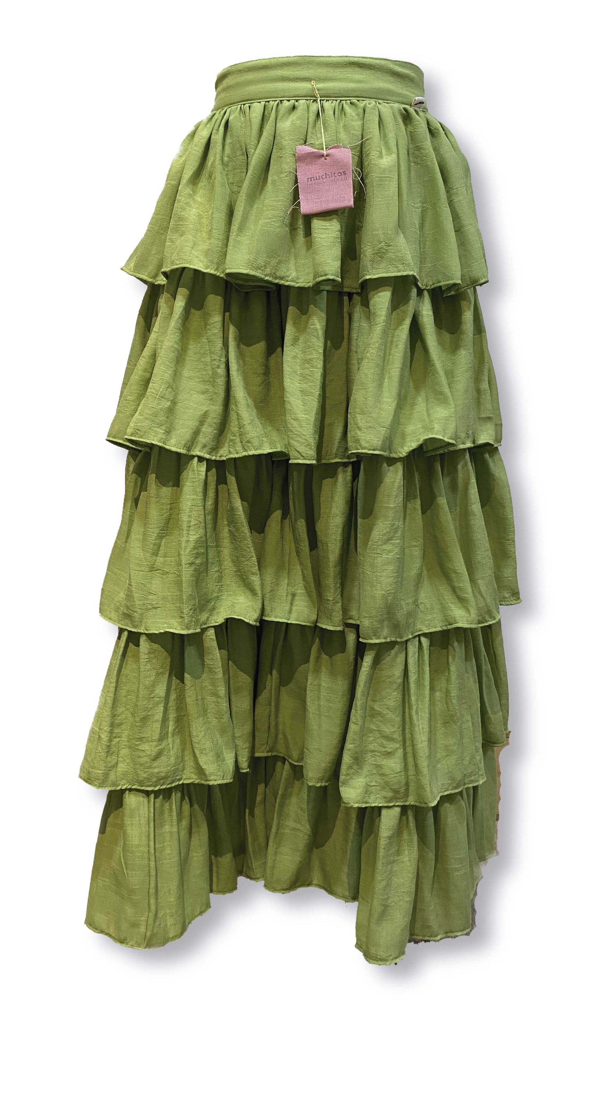 falda larga hecha en oaxaca vuelos camina como reyna