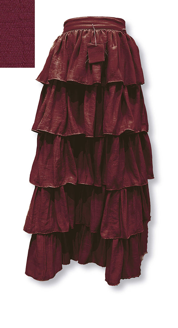 falda larga alegre color vino para gozar ese día especial