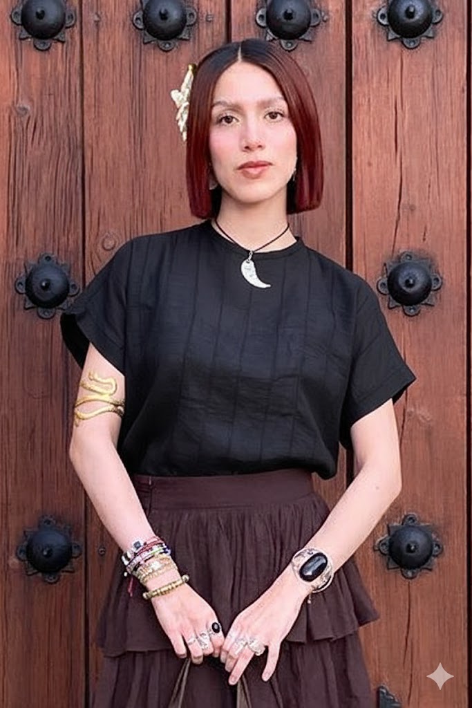 Blusa Tobalá alforzada de Lino o Tencel