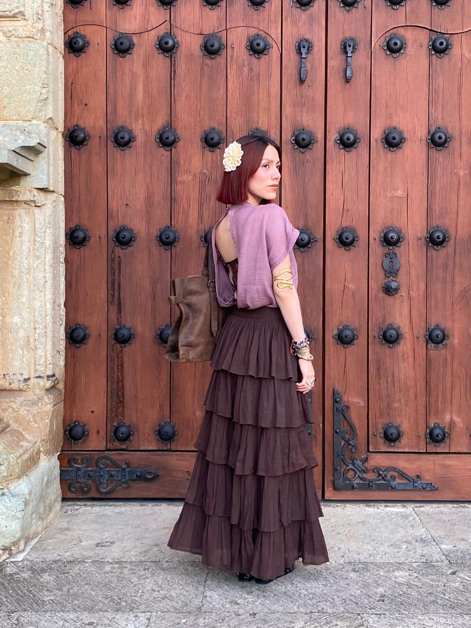 Blusa Tobalá alforzada de Lino o Tencel