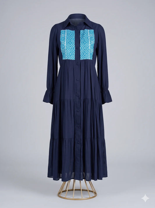 Vestido de Gala con botonadura