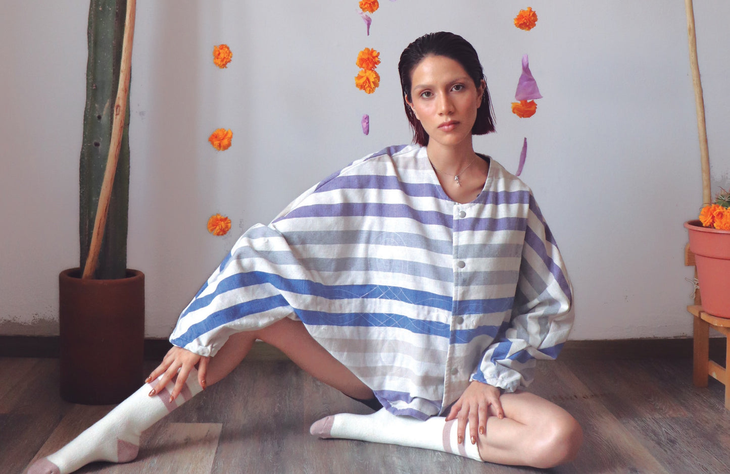 Chamarra "Tobalá Tejido a Mano": Algodón 100% de telar estilo urbano