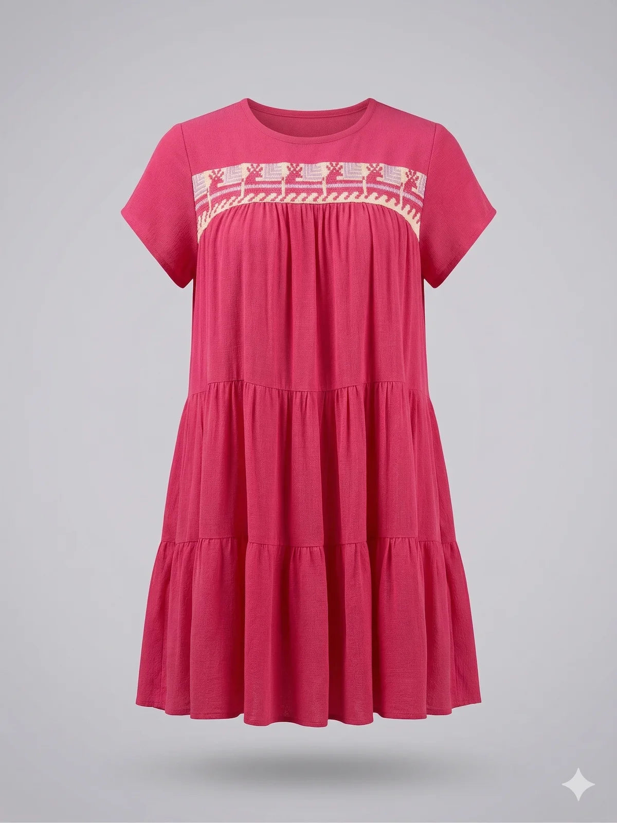 Vestido corto Coral con bordado de Coatlán