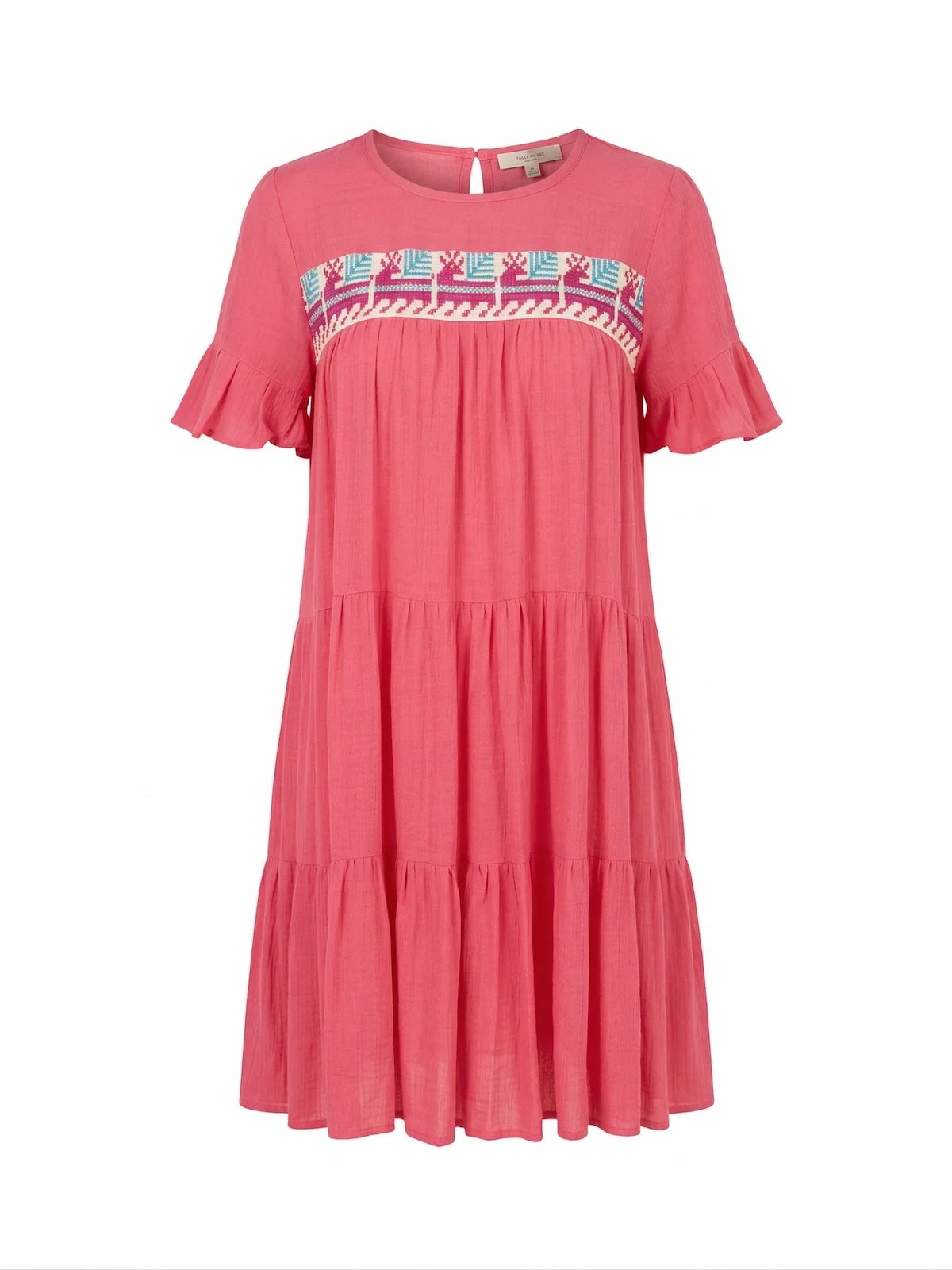 Vestido corto Coral con bordado de Coatlán