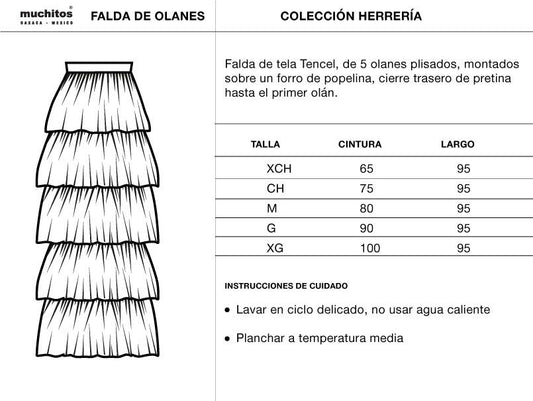 Herrería falda larga 5 olanes