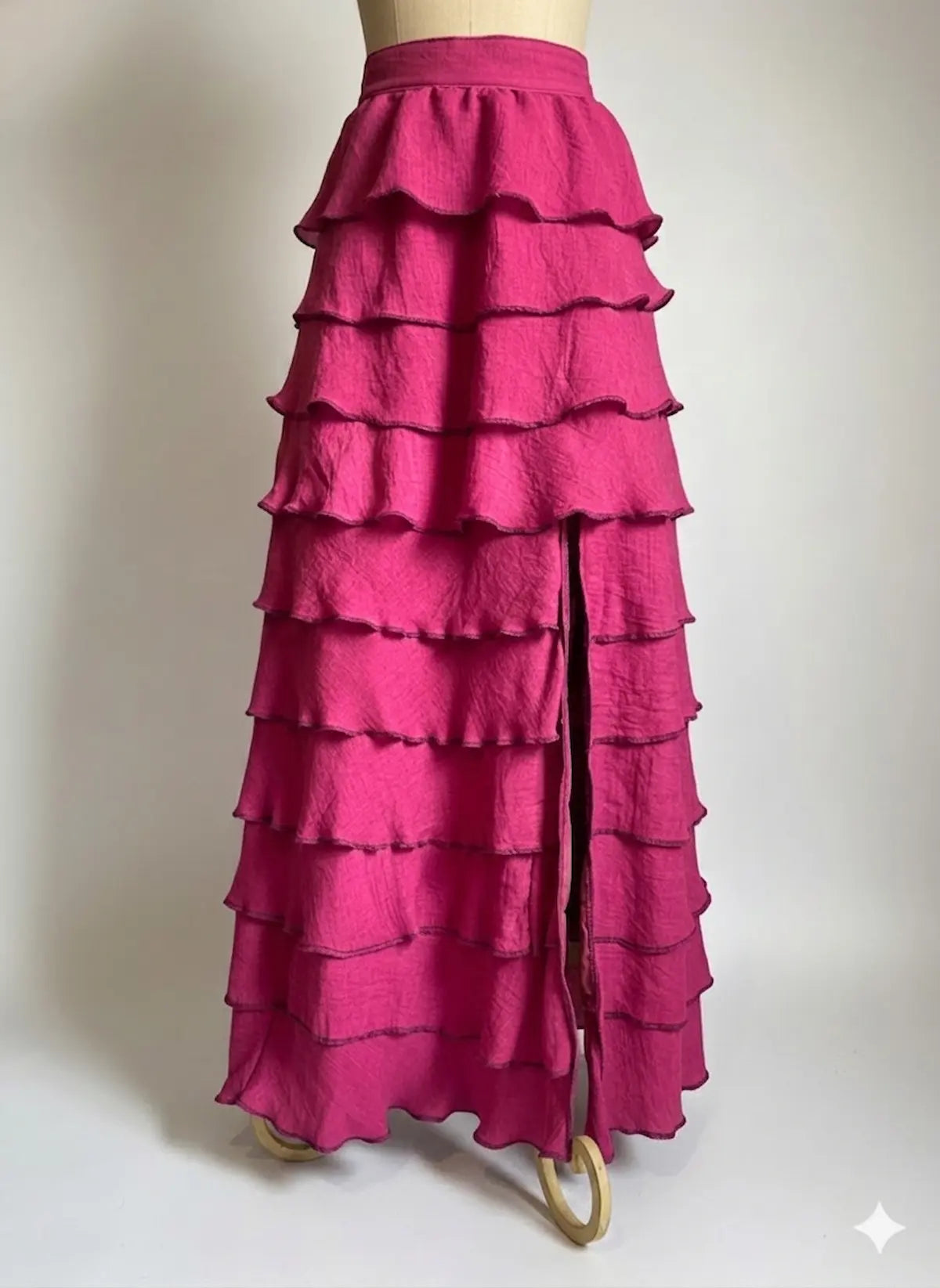 Falda Elegante Tobalá de 10 Olanes en Tencel - Edición 10° Aniversario