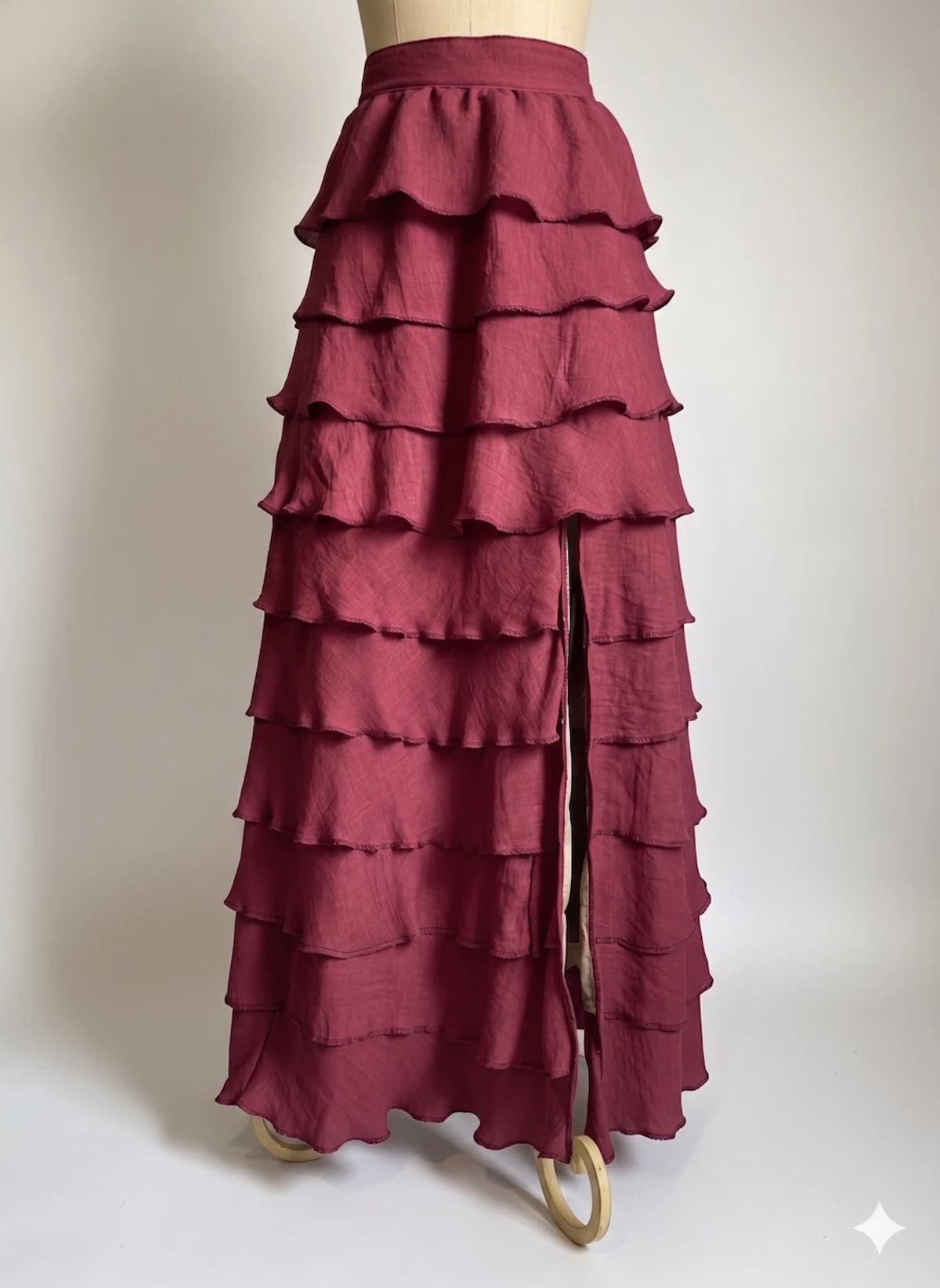 Falda Elegante Tobalá de 10 Olanes en Tencel - Edición 10° Aniversario