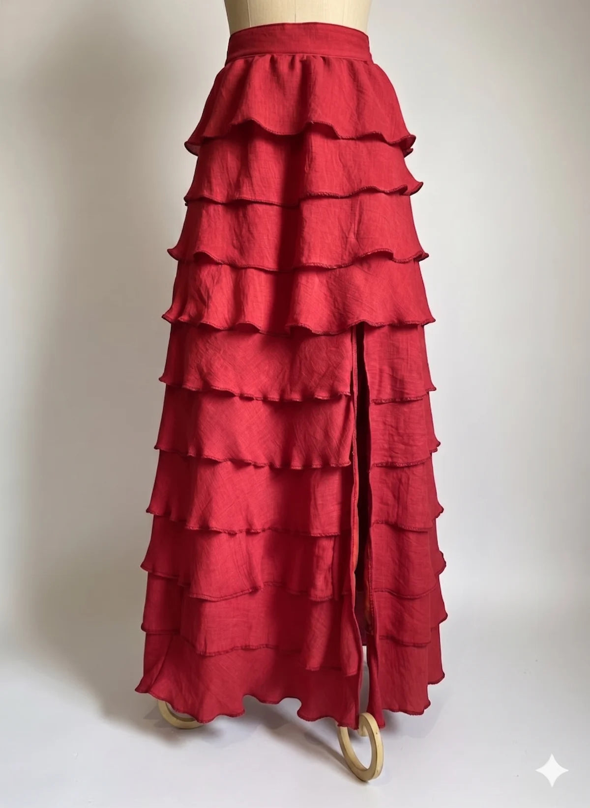 Falda Elegante Tobalá de 10 Olanes en Tencel - Edición 10° Aniversario