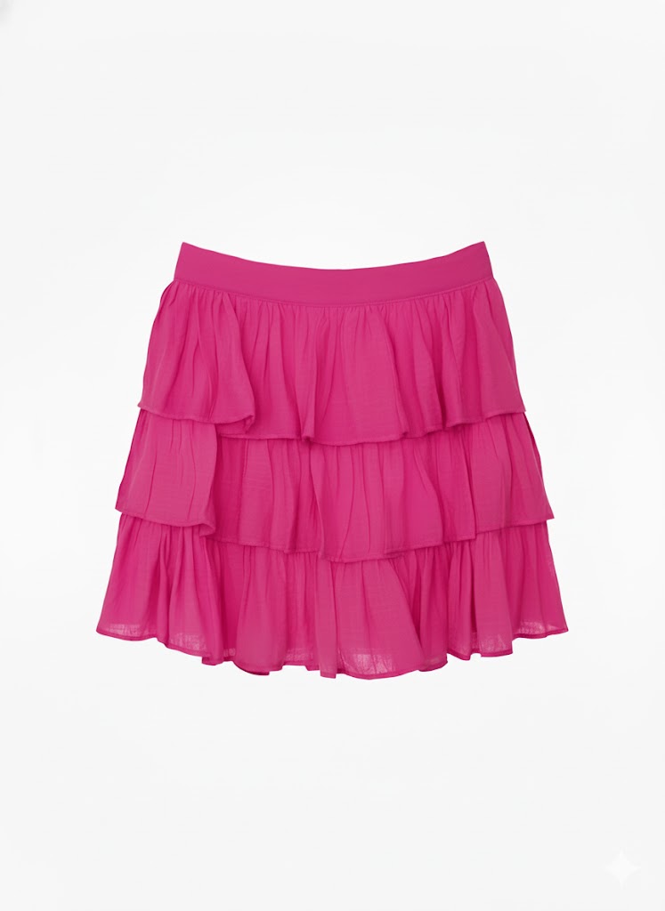 Minifalda Tencel Tres Olanes