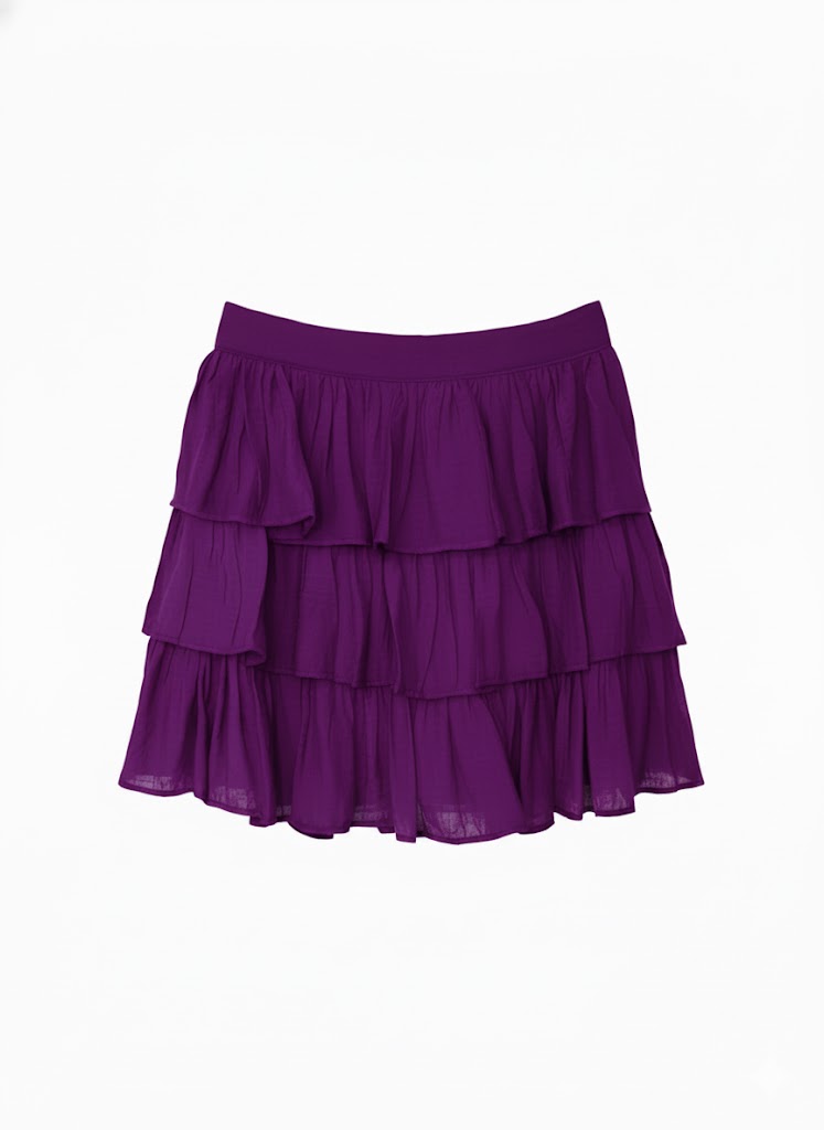 Minifalda Tencel Tres Olanes
