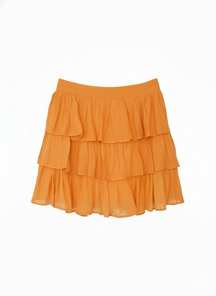 Minifalda Tencel Tres Olanes
