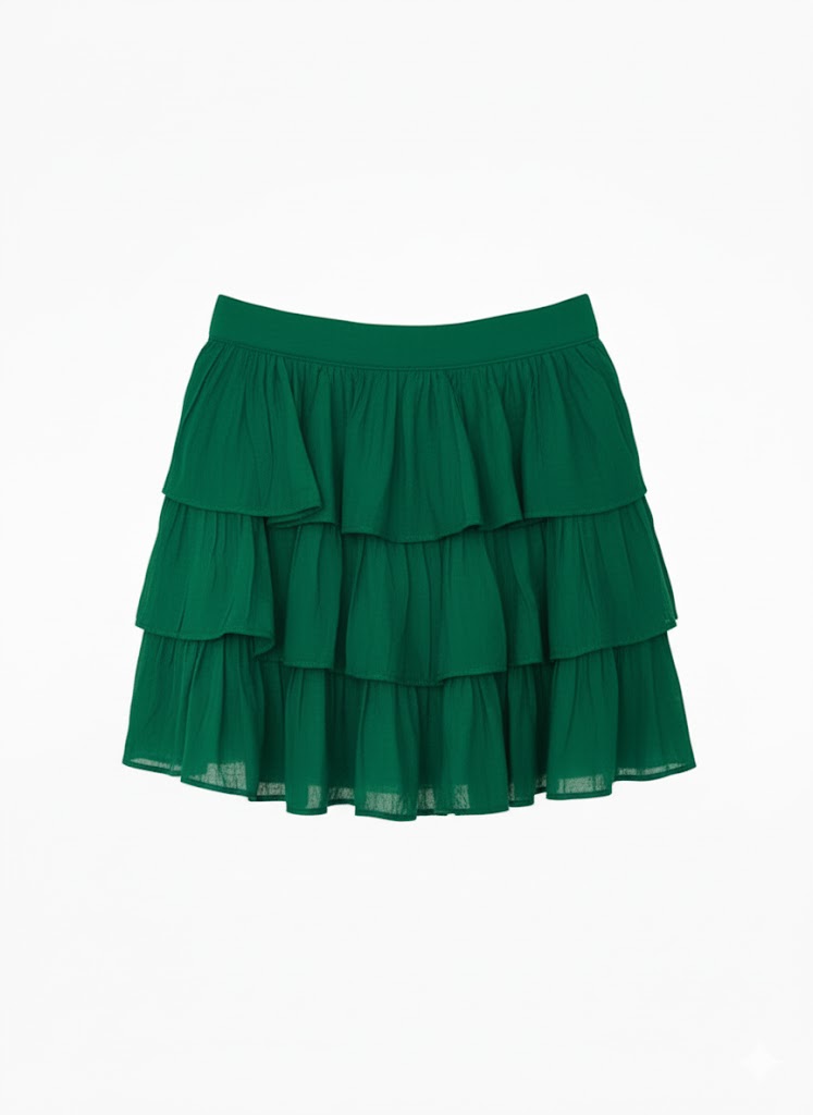 Minifalda Tencel Tres Olanes