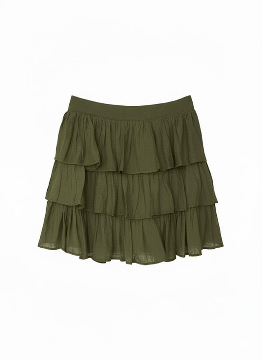falda corta olanes vuelo verano  moda ética