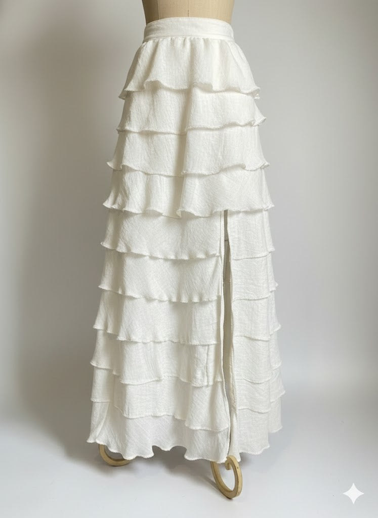 Falda elegante de diseño Oaxaqueño 10 olanes