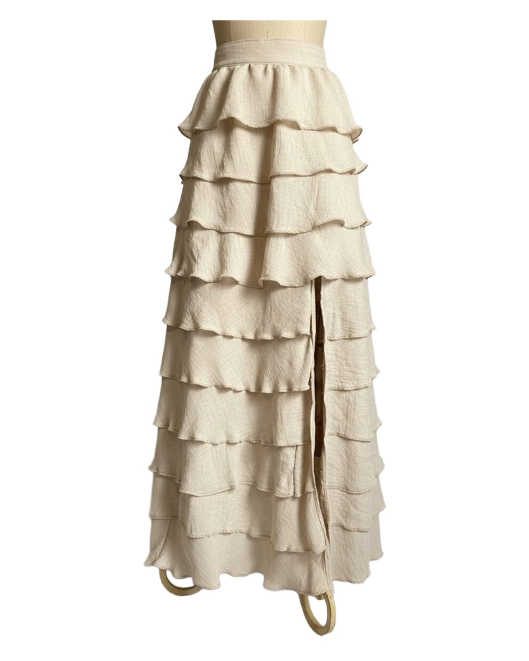 Falda Elegante Tobalá de 10 Olanes en Tencel - Edición 10° Aniversario