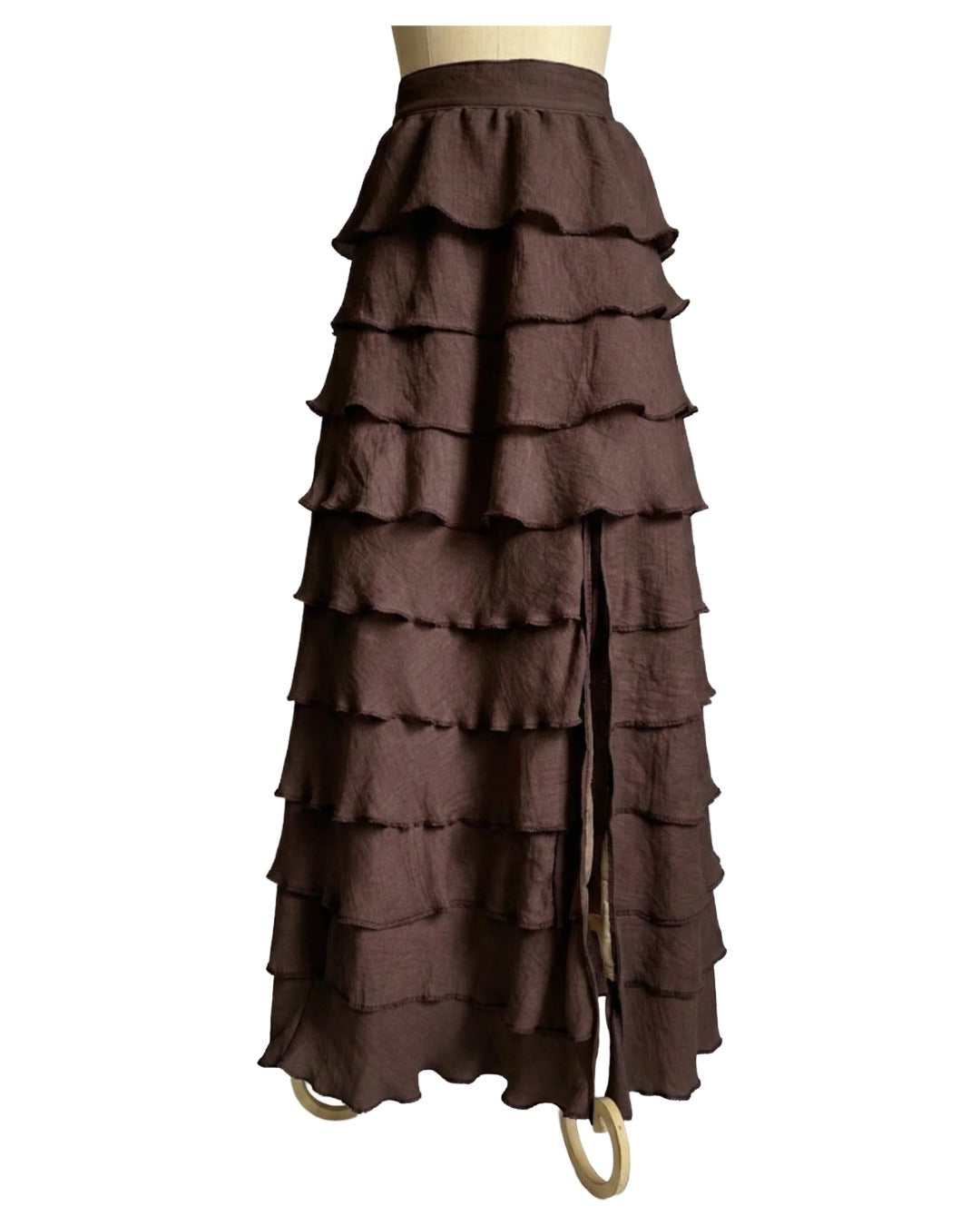 Falda Elegante Tobalá de 10 Olanes en Tencel - Edición 10° Aniversario