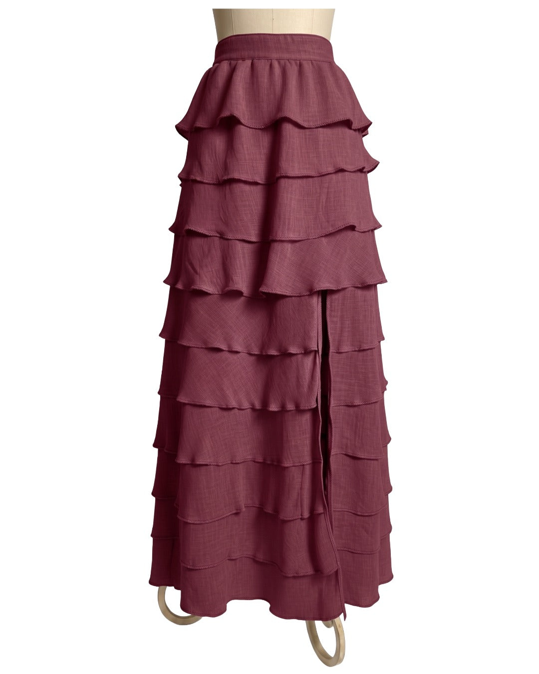 Falda Elegante Tobalá de 10 Olanes en Tencel - Edición 10° Aniversario