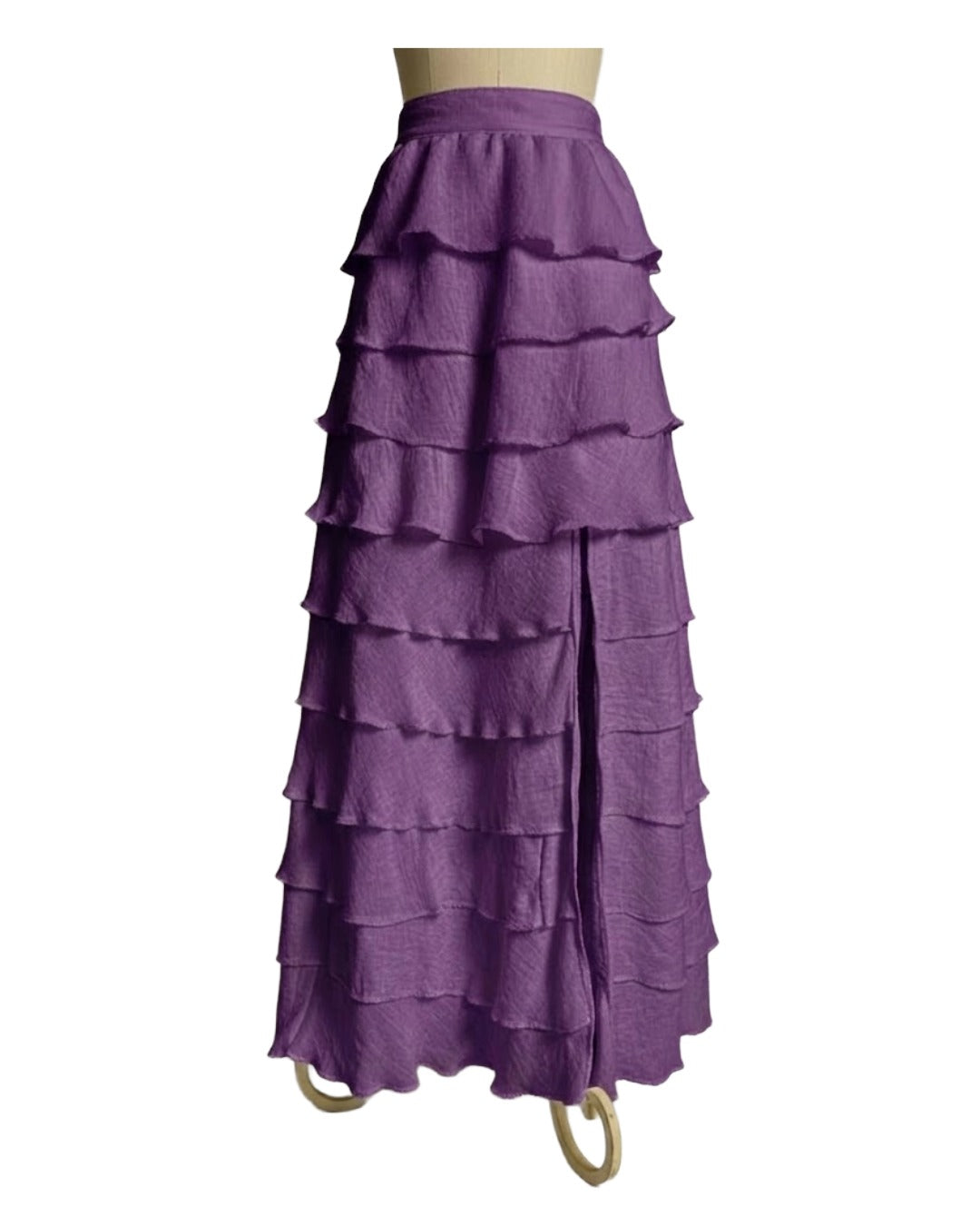 Falda Elegante Tobalá de 10 Olanes en Tencel - Edición 10° Aniversario