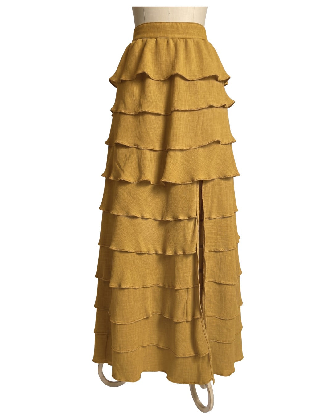 Falda Elegante Tobalá de 10 Olanes en Tencel - Edición 10° Aniversario