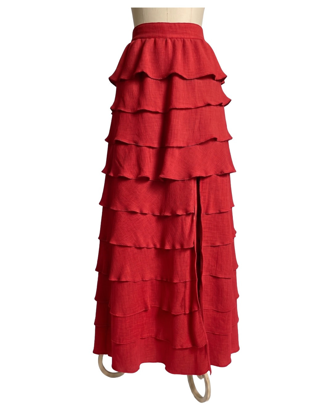 Falda Elegante Tobalá de 10 Olanes en Tencel - Edición 10° Aniversario