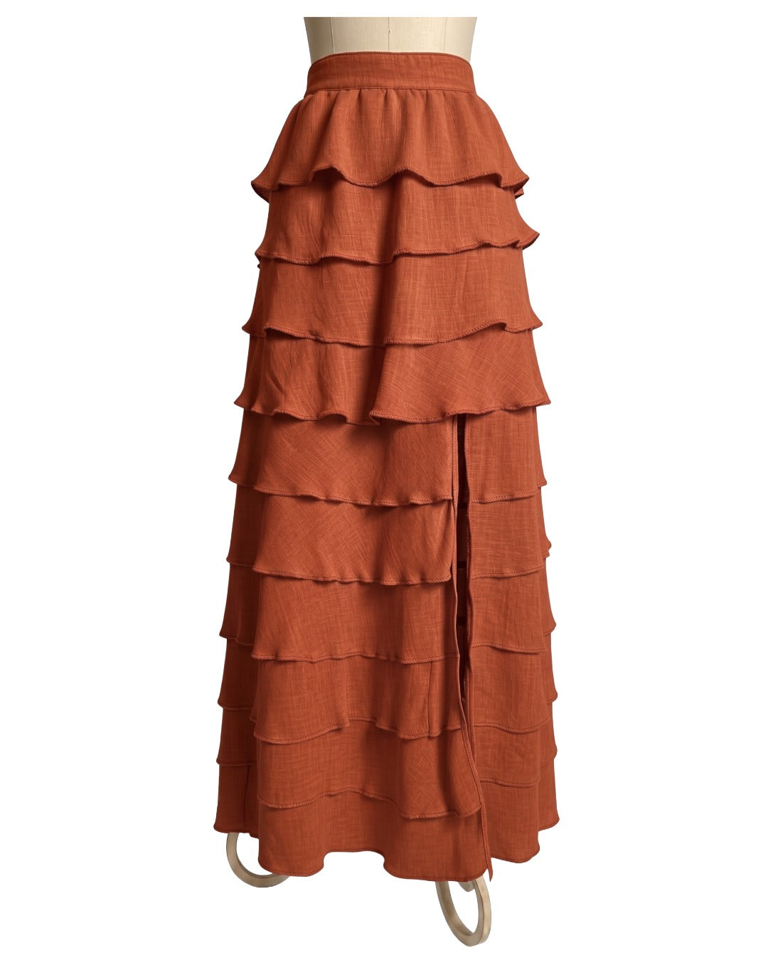 Falda Elegante Tobalá de 10 Olanes en Tencel - Edición 10° Aniversario