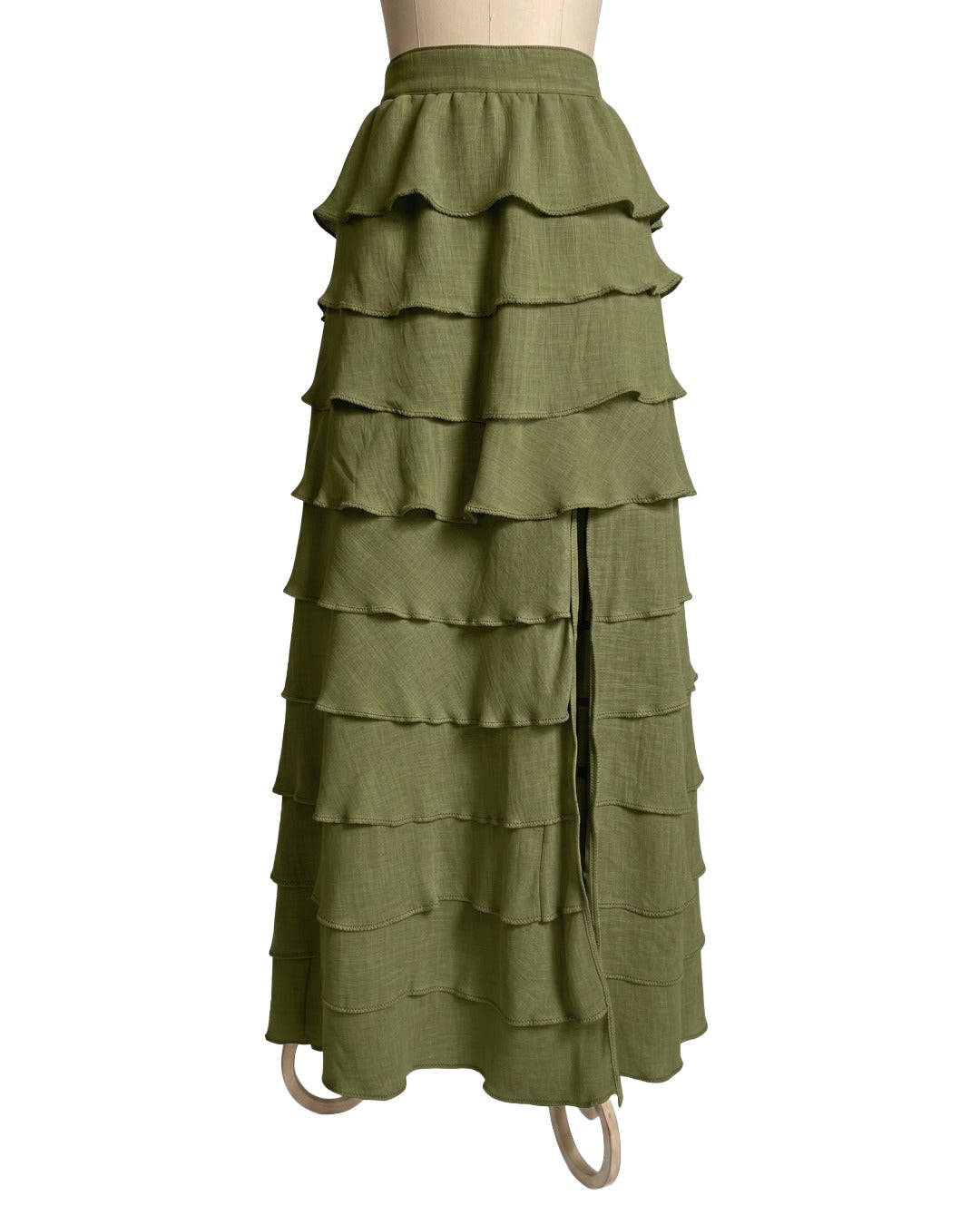 Falda Elegante Tobalá de 10 Olanes en Tencel - Edición 10° Aniversario