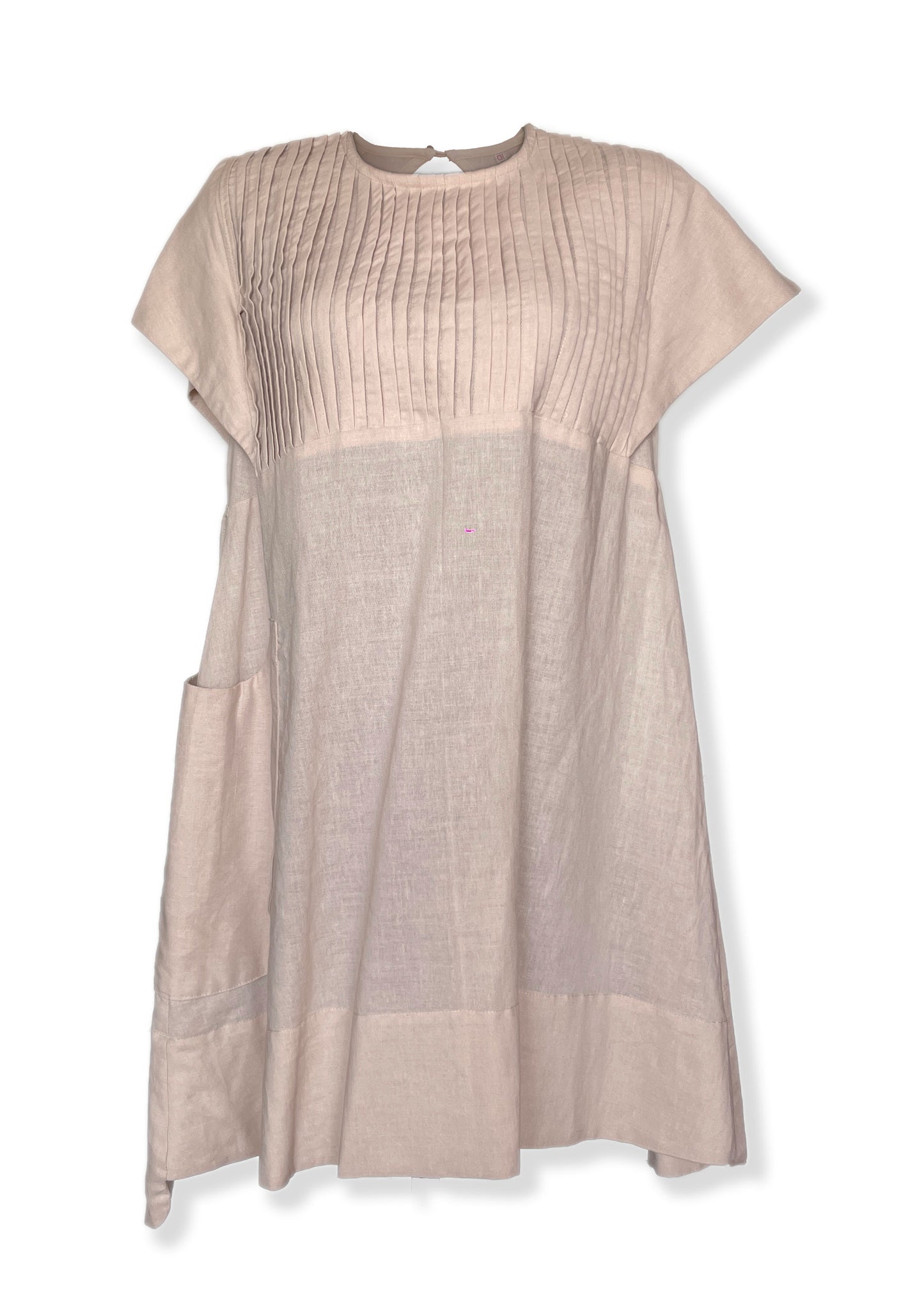 Vestido Petricor corto, plisado, bolsa sencilla