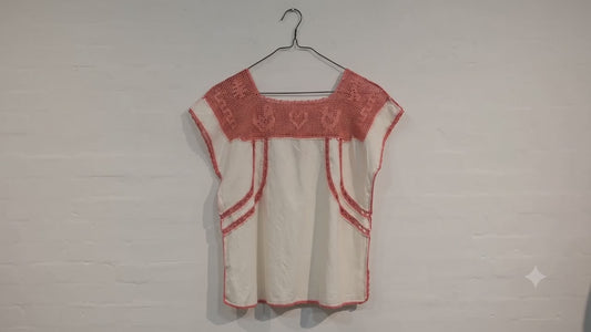 Blusa Corta SJR con Crochet | Pieza Única de Diseño Artesanal - Muchitos