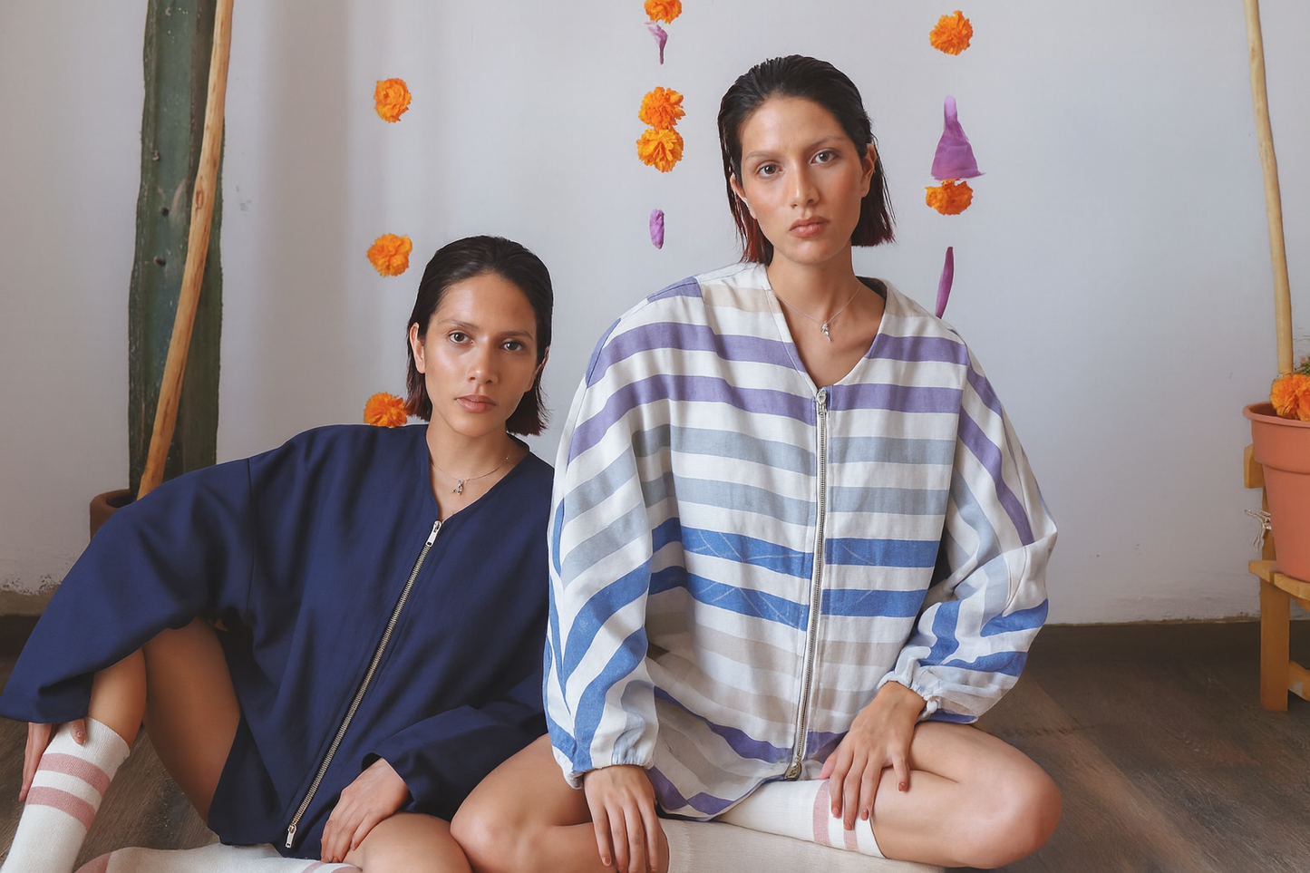 Chamarra "Tobalá Tejido a Mano": Algodón 100% de telar estilo urbano