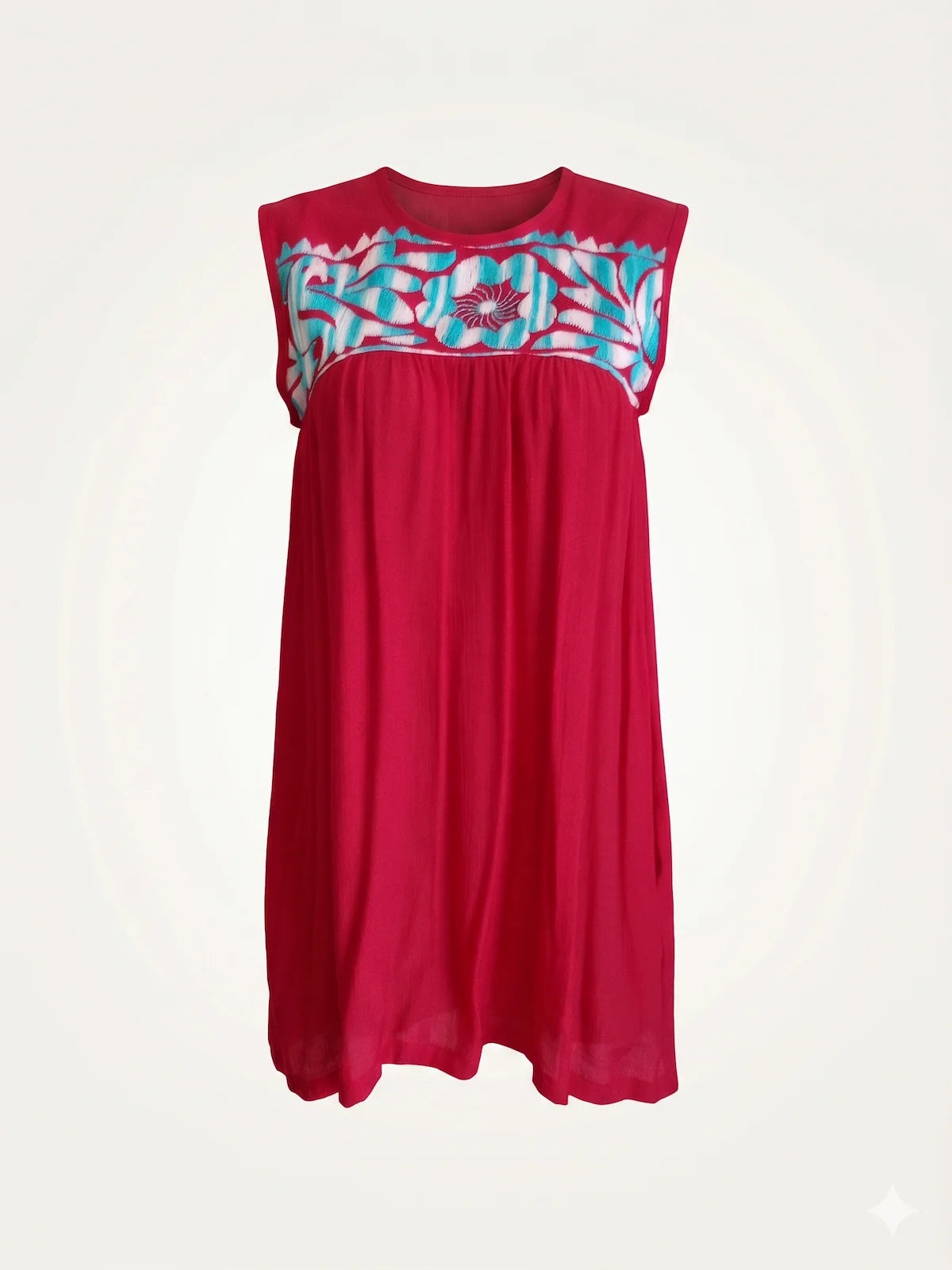 Vestido Blusón sin mangas con bordado Tuxtepec