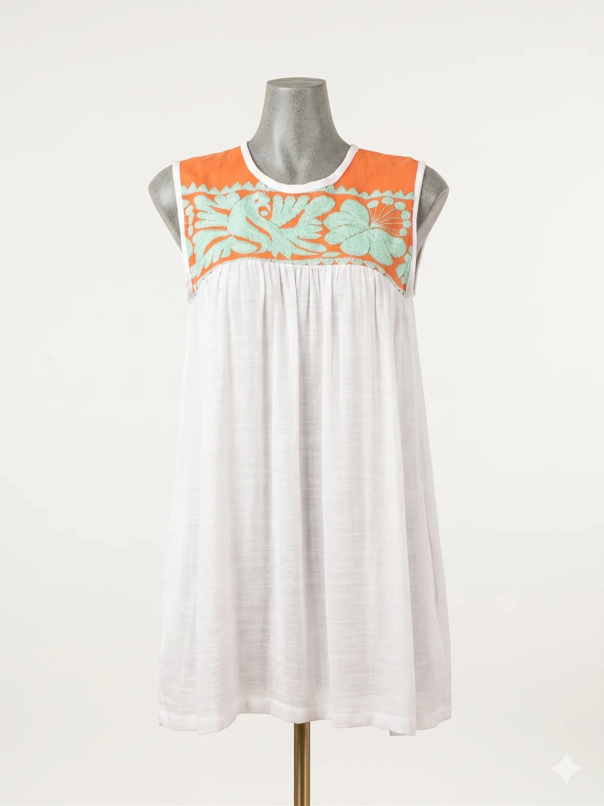 Vestido Blusón sin mangas con bordado Tuxtepec