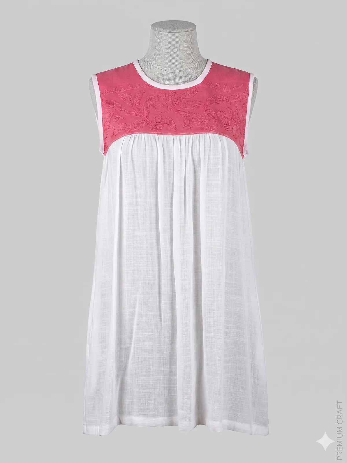 Vestido Blusón sin mangas con bordado Tuxtepec