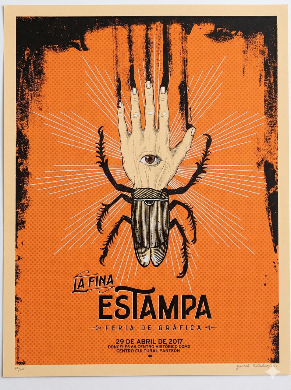 - Cartel Zovek La fina estampa 17, serigrafía/offset; edición numerada.