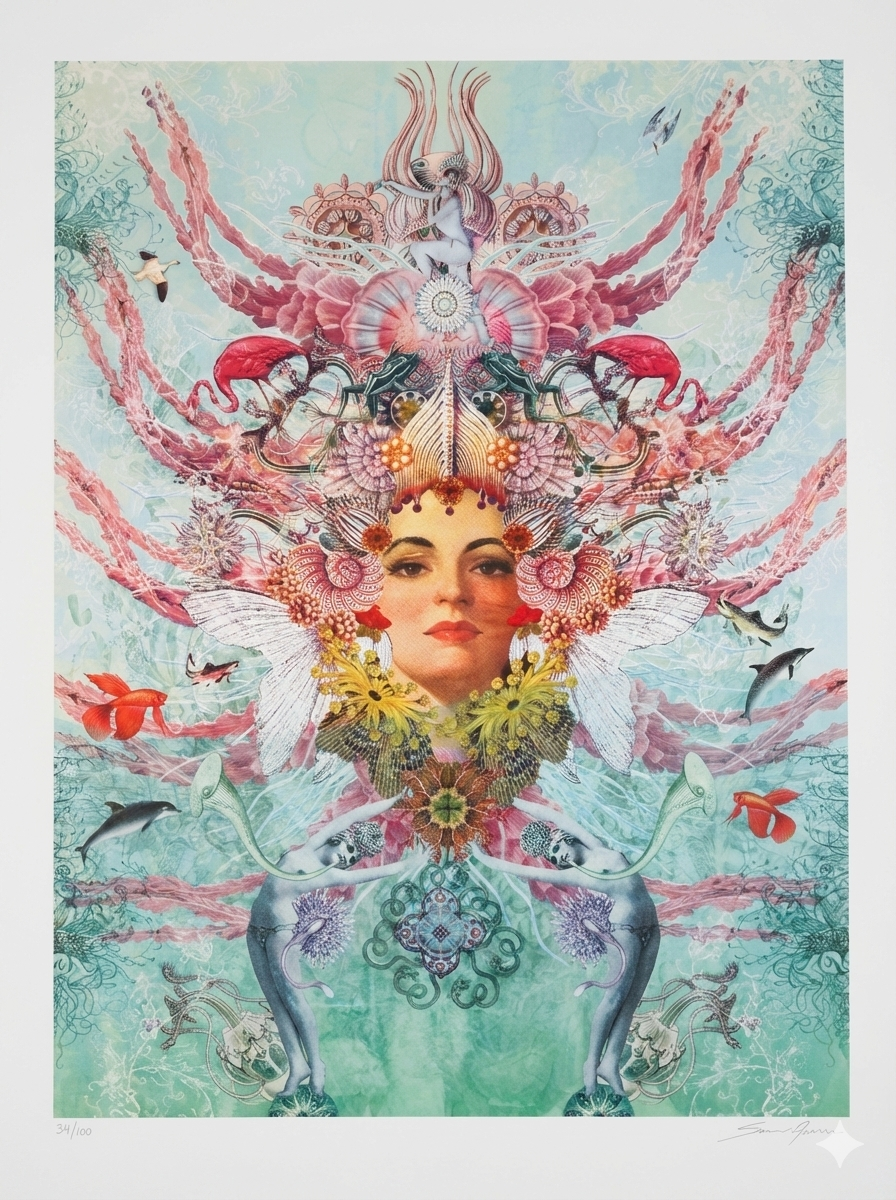 Cartel Zovek Estudio Medusa, serigrafía 50×65 cm; ilustración colorida y edición limitada.