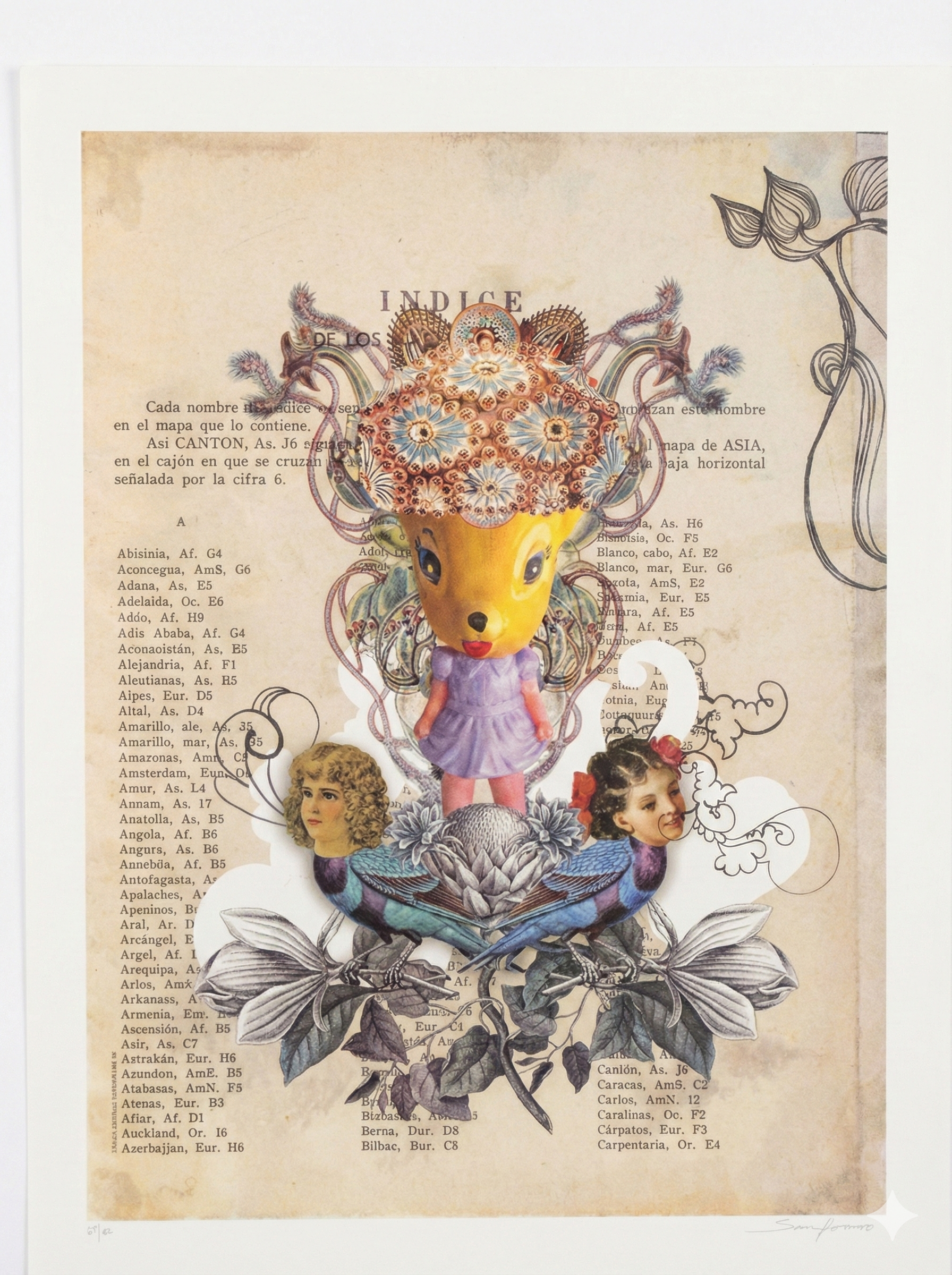 Cartel Zovek Venado, serigrafía 50.5×65.5 cm; impresión de alta calidad.